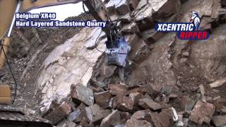 Belgium XR40  Hard Layered Sandstone Quarry  Xcentric Ripper XR40 [upl. by Entwistle380]