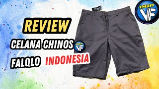 Review Celana Falqlo Chinos Pendek Premium Pria [upl. by Llerruj]