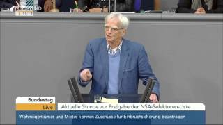 Bundestag Aktuelle Stunde zur Freigabe der NSASelektorenListe am 21052015 [upl. by Kathryne]