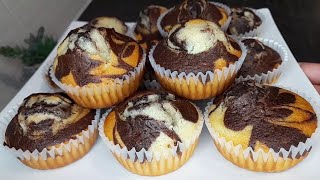 MUFFINS Moelleux et Marbré  hyper savoureux et facile à faire [upl. by Adyan]