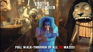 ALL 10 MAZES at Knotts Scary Farm 2024  FULL Walkthrough of Every Maze [upl. by Leoline]