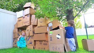 BACKYARD BOX FORT 📦🌴 [upl. by Haff]