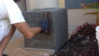 How to apply skip trowel texture to a stucco repair [upl. by Burkley]