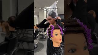 the salon fumes… beautyschool hairstylist acrylic hairsalon bleach haircolor [upl. by Cartan805]