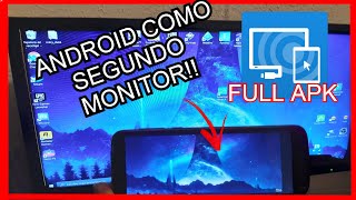 COMO USAR CELULAR ANDROID COMO SEGUNDO MONITOR DE PC WiredXDisplay full apkmod [upl. by Kidder698]