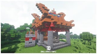 Minecraft ‖ How to build a Small Chinese Temple ‖ Chinese Architecture Tutorial 30 [upl. by Oenire]