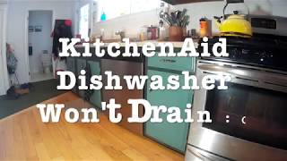 10 minute Fix KitchenAid Dishwasher Wont Drain How to Unclog [upl. by Larual667]