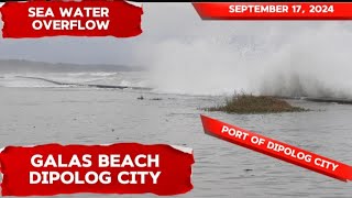 SEA WATER OVERFLOW HERE IN GALAS BEACH DIPOLOG CITY  STRONG WAVES IN GALAS BEACH DIPOLOG CITY [upl. by Llertnor]