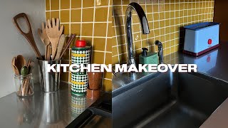 renter friendly Kitchen Makeover  abetweene [upl. by Ydnem357]