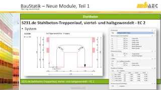 S231de StahlbetonTreppenlauf viertel und halbgewendelt  EC 2 DIN EN 199211201101 [upl. by Asirret]