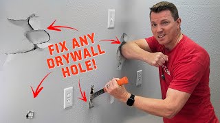 How to Fix Holes in Drywall  4 Easy Methods [upl. by Sewole]