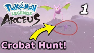 SHINY Crobat Hunt Pokemon Legends Arceus 1 [upl. by Aihsyt]