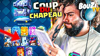 UN DECK AVEC LES CARTES DE MON COFFRE LEGENDAIRE DU ROI SUR CLASH ROYALE   Le coup du Chapeau [upl. by Onaireves]