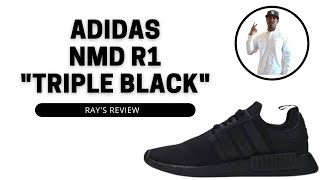 Adidas NMD R1 quotTriple Blackquot Unboxing amp On Feet Review [upl. by Eilrebmik924]