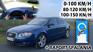 AUDI A4 B7 20 TDI 140 KM  KONFRONTACJA POMIAR OSIĄGÓW RAPORT SPALANIA [upl. by Eidassac]