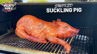 Smoked SUCKLING PIG on the Grilla Grills Silverbac Pellet Grill  Whole Pig Roast Recipe [upl. by Milton163]