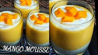 MANGO MOUSSE  HOW TO MAKE MANGO MOUSSE  MANGO MOUSSE KAISE BANAYEN [upl. by Artinek]