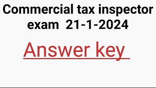 KPSC GROUP C commercial tax inspector Todays exam key answer 2112024 complete answer key [upl. by Halil]