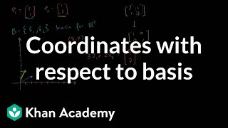 Coordinates with respect to a basis  Linear Algebra  Khan Academy [upl. by Eagle799]