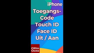 Hoe zet je de toegangscode van je iPhone aan of uit Touch id of Face ID uit en aanzetten [upl. by Maximilianus191]