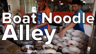 Boat Noodle Alley  Bangkok Thailand [upl. by Aticnemrac846]