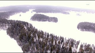 Punkaharju Ridge area 4K Winter scenery Valkialampi [upl. by Younger993]