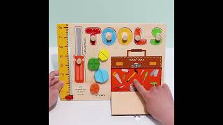 Children Learning Nail Grab Board Kids Educational Mulit functional Sensory Board Wooden Toys [upl. by Web62]