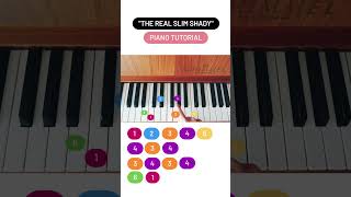 EMINEM easy Piano Tutorial  THE REAL SLIM SHADY eminem tutorial piano slimshady education [upl. by Nylknarf]