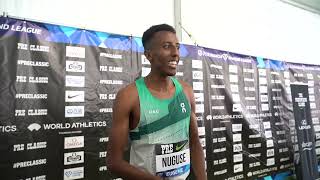 Yared Nuguse Is Pleased With 34622 In Bowerman Mile At Prefontaine Classic 2024 [upl. by Aiym]