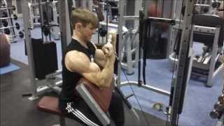 Seated Straight Bar Cable Scott Curls [upl. by Schertz]