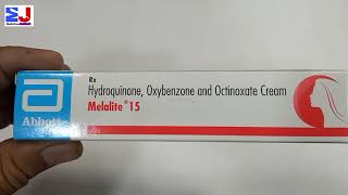 Melalite Cream  Hydroquinone oxybenzone octinoxate cream  melalite 15 Cream use review Hindi [upl. by Portie]