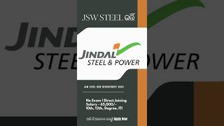 Odisha jindal steel Recruitment 2024odisha 10th pass job2024job status [upl. by Fatima]