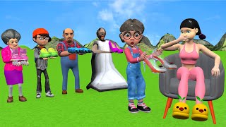 Scary Teacher 3D vs Squid Game False Shoes Squid Game Doll Nice or Error 5 Time Challenge [upl. by Annodal]