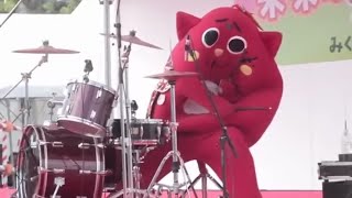 Costumed Person Destroys The Drums At A Childrens Music Concert [upl. by Gerita]