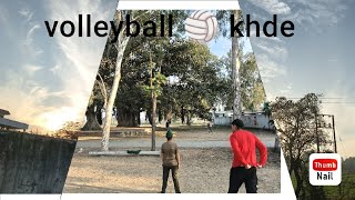 aj bnaia vlog 😇 volleyball khde🏐 bhut vadia lga [upl. by Benedicto]