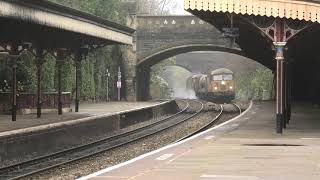 RHTT Rail Head Treatment Trains 56105 at rear passing Great Malvern UK  Station 29 Nov 2020 [upl. by Eiveneg]