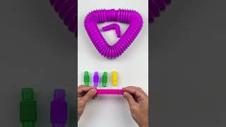 pop tube robot sound change COLOR ASMR diy satisfyingvideo relaxing creative oddasmr color [upl. by Cloots]