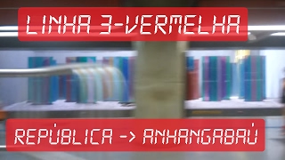 Linha 3 Vermelha MetrôSP  Entre República e Anhangabaú [upl. by Alderman]