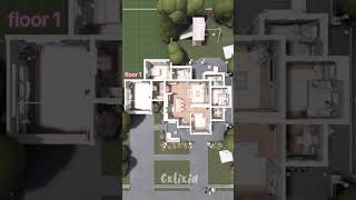 bloxburg house layout 4 bedroom 4 bathroom shorts bloxburg bloxburgbuild roblox bloxburghouse [upl. by Paige699]