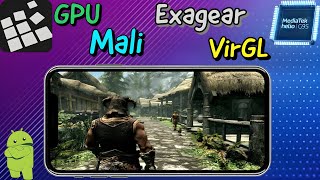 The Elder Scrolls V Skyrim en exagear ajay v49 VirGL Mediatek helio g95 [upl. by Chessy]