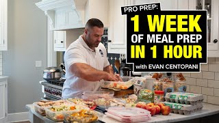 PRO PREP 1 Week of Meal Prep in 1 Hour with Evan Centopani [upl. by Barcot676]