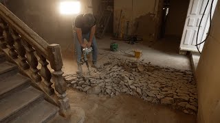 Removing 1980s Concrete Over an 18thCentury Floor [upl. by Bat427]