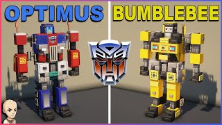 Minecraft How To Make Optimus Prime amp Bumblebee In Minecraft quotTransformersquot [upl. by Lisette]