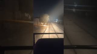 Live view from cab of new american locomotive leading jaffar express entering Multan city ytshorts [upl. by Ardnos225]