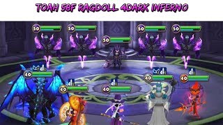 Summoners War  TOA Hard 58F 4 Dark Inferno  Ragdoll Flex Halphas [upl. by Premer211]