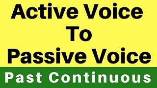 Active and Passive voice  Past Continuous Tense  Happy To Teach [upl. by Anihsak]