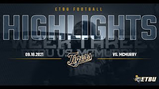 ETBUFootball  TV ClipsHighlights Vs McMurry  91821 [upl. by Ardna]