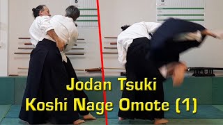 Jodan Tsuki Koshi Nage Omote 1 martialarts aikido koshinage karate judo jujutsu boxing [upl. by Ellennad]