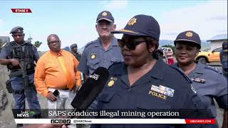 Limpopo SAPS at scene of illegal mining operation Pimani Baloyi [upl. by Moersch405]