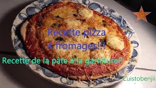 Recette pizza 4 fromages pâtegarniture [upl. by Zile]